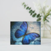 Blauw Briefkaart vlinder (Staand voorkant)