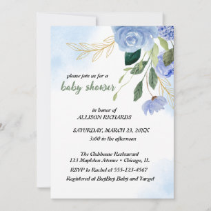 Blauw briefkaartje kaart