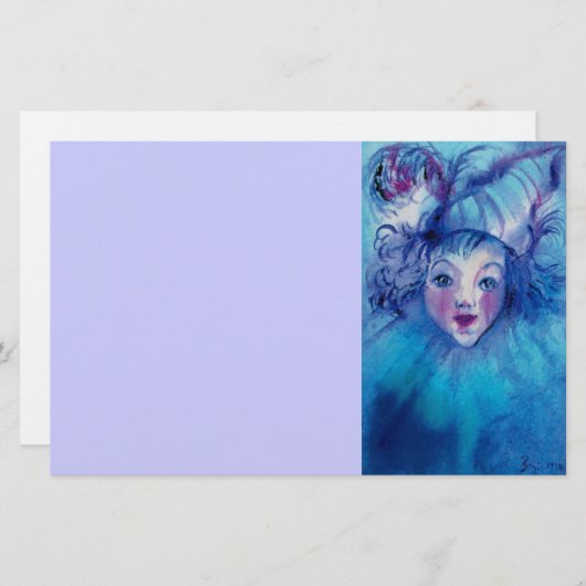 BLAUW BRIEFPAPIER (Voorkant / Achterkant)