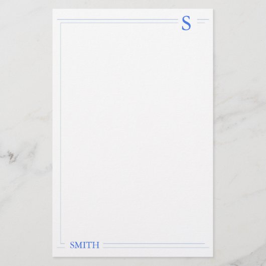 blauw briefpapier (Voorkant)