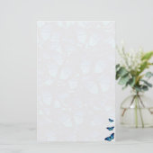 Blauw briefpapier vlinder (Staand voorkant)
