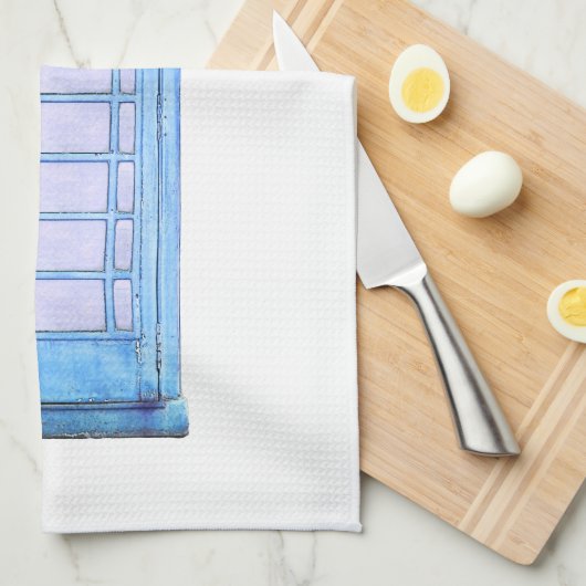 Blauw - Britse telefooncel - theedoek (Quarter Fold)