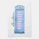 Blauw - Britse telefooncel - theedoek (Verticaal)