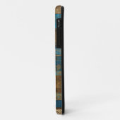 Blauw Brons en Gouden Grunge Strepen Case-Mate iPhone Case (Achterkant/links)