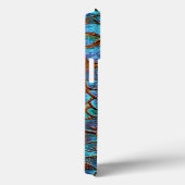 Blauw Brons Koper Metalen Patroon Persoonlijk Case-Mate iPhone Case (Achterkant / Rechts)