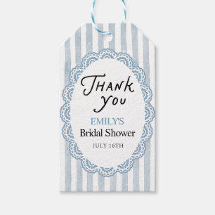 Blauw Bruidsjurk Bruiloft Dank Je  Cadeaulabel