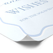 Blauw Bruiloft Bridal Shower Advies Wensen Poster (Hoek)