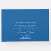 Blauw Bruiloft Gastenboek Anemone Dreamscape Bruil (Achterkant)