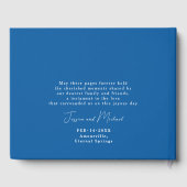 Blauw Bruiloft Gastenboek Anemone Dreamscape Bruil (Achterkant)