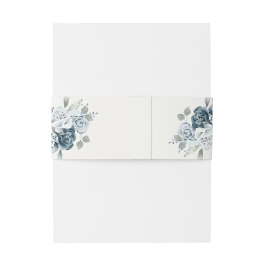 Blauw Bruiloft Spaans Uitnodigingen Wikkel (Achterkant Voorbeeld)