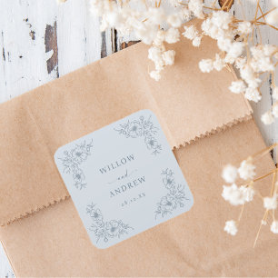  blauw bruiloft Sticker