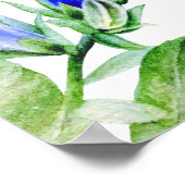 Blauw-bruiloft Zittafel Planner 1-8 Poster (Hoek)