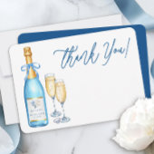 Blauw Bruilofts Bruidsmeisjes Uitnodiging Bedankka