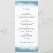 Blauw Bruiloftsmenu Menu (Voorkant)