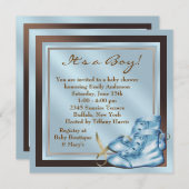 Blauw Bruin Baby Schoenen Blauw Bruin Baby Boy Sho Kaart (Voorkant / Achterkant)