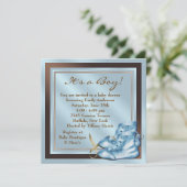 Blauw Bruin Baby Schoenen Blauw Bruin Baby Boy Sho Kaart (Staand voorkant)