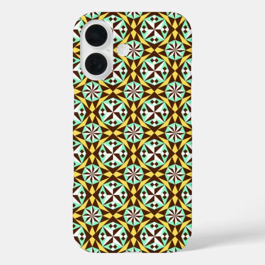 -blauw-bruin Barcelona-patroon Case-Mate iPhone Case (Achterkant)