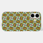-blauw-bruin Barcelona-patroon Case-Mate iPhone Case (Achterkant (horizontaal))