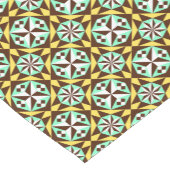 -blauw-bruin Barcelona-patroon Korte Tafelloper (Hoek)