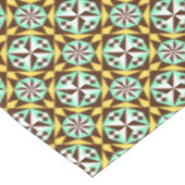 -blauw-bruin Barcelona-patroon Tafelkleed (Gekanteld)