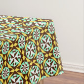 -blauw-bruin Barcelona-patroon Tafelkleed (Voorbeeld)