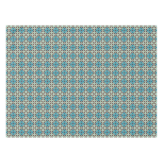 blauw bruin Barcelona Star Tile Geometric Tafelkleed (Voorkant (Horizontaal))