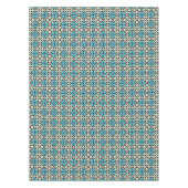  blauw bruin Barcelona Star Tile Geometric Tafelkleed (Voorkant)