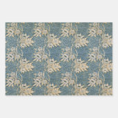  Blauw Bruin Bloemen William Morris Patterns Inpakpapier Vel (Voorkant 3)