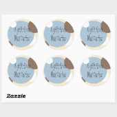 Blauw & Bruin Cirkels Cadeau Sticker () (Vel)