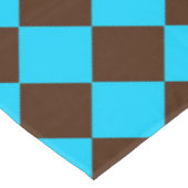 Blauw Bruin Diamant Checker Patroon Tafelkleed (Gekanteld)
