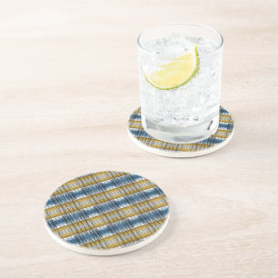 Blauw, bruin, Drink Onderzetter - Zonneet