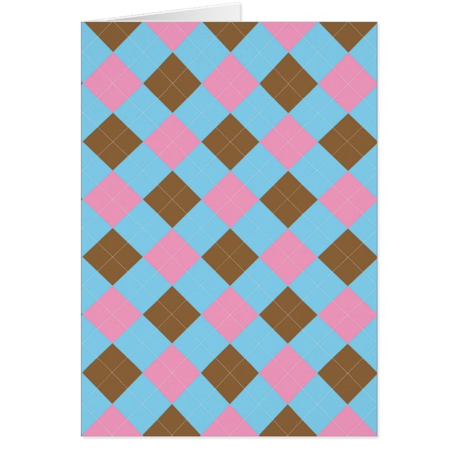 Blauw, bruin en roze patroon (Voorkant)