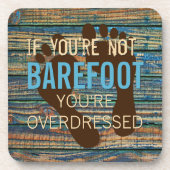 Blauw bruin faux, gevlekt hout bier onderzetter (Voorkant)