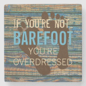 Blauw bruin faux, gevlekt hout stenen onderzetter (Voorkant)