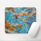 Blauw & Bruin Faux Marmeren Steen Patroon Muismat (Met muis)