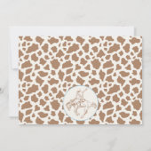 Blauw Bruin Foto Eerste Rodeo 1e Verjaardag Kaart (Achterkant)