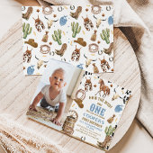 Blauw Bruin Foto Hoe Het Westen Een 1E Verjaardag Kaart