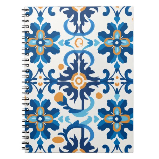 Blauw & Bruin Gedetailleerd Notitieboek (Voorkant)