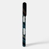 Blauw, Bruin & Geel Aangepaste Naam Gebogen Streep Case-Mate iPhone Case (Achterkant / Rechts)