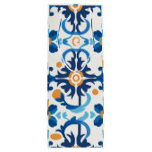 Blauw & Bruin Geplakte Wijn Gift Bag Wijn Cadeautas (Achterkant)