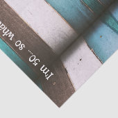 Blauw Bruin Grappig 50e Hond Close-up Tissue Papie Tissuepapier (Detail)