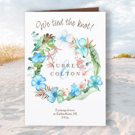 Blauw, bruin, groene tropische aankondiging