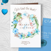 Blauw, bruin, groene tropische aankondiging