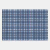  BLAUW & BRUIN HERFST PLAID PATROON INPAKPAPIER VEL (Voorkant)