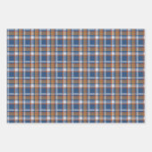 BLAUW & BRUIN HERFST PLAID PATROON INPAKPAPIER VEL (Voorkant 2)