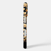 Blauw bruin ivoor herfstbladeren Case-Mate iPhone case (Achterkant / Rechts)