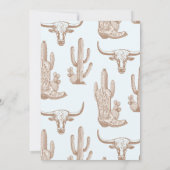 Blauw Bruin Jongens Eerste Rodeo 1e Verjaardag Kaart (Achterkant)