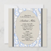 Blauw Bruin Jongens Foto Christening Kaart (Achterkant)