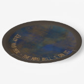 Blauw-bruin op industriële loft papieren bordje (Gekanteld)