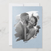 Blauw & Bruin Oud Geld Kust Bruiloft Save The Date (Achterkant)